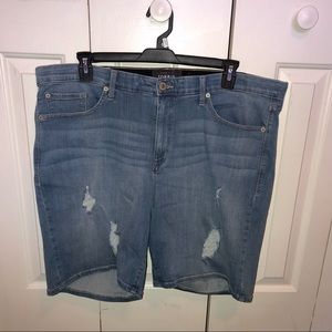 Distressed Bermuda Shorts